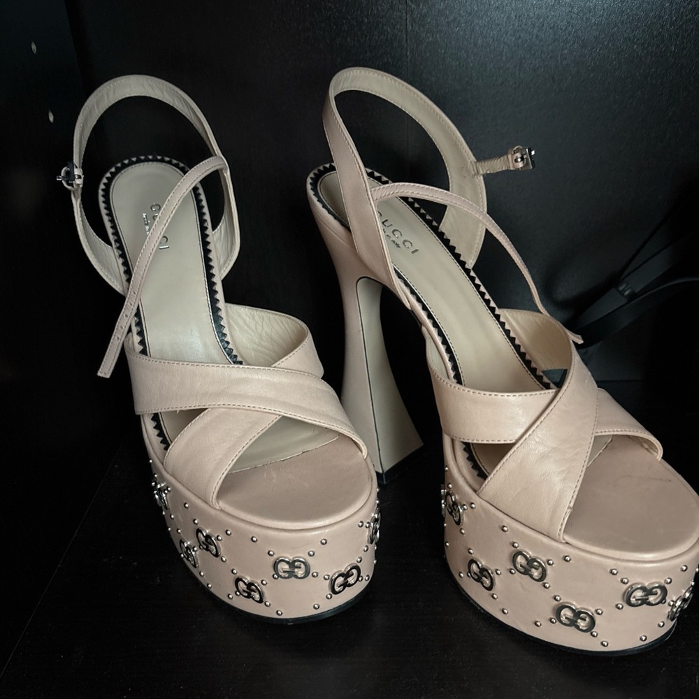 Gucci Nude Pink Platform Heels